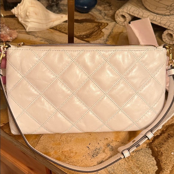 Tory Burch White Quilted Leather Shoulder Bag with Double strap NWT - Picture 9 of 16